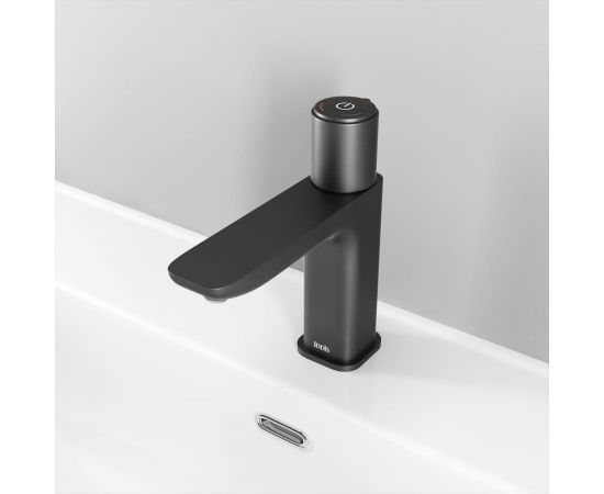 Смеситель для умывальника с инновационным управлением IDDIS Slide Push Control, графит SLIGMBTi01 – изображение 12