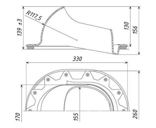 Проходной элемент Татполимер TP-87/F (темно-коричневый) 52524 – изображение 2