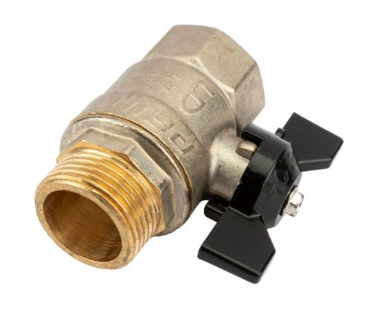 Шаровой кран LD Pride латунь никель Ду25 Ру40 ВР/НР 007-8007 – изображение 2