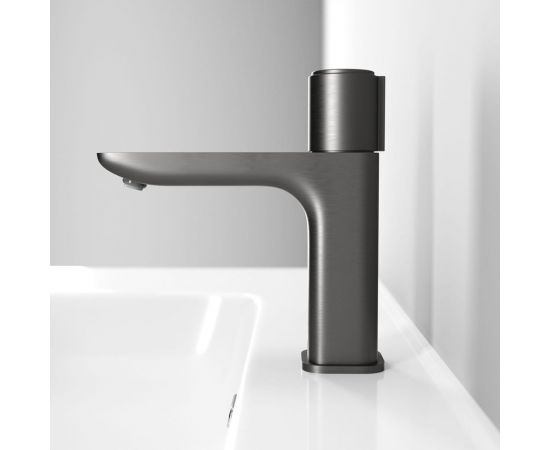 Смеситель для умывальника с инновационным управлением IDDIS Slide Push Control, графит SLIGMBTi01 – изображение 11
