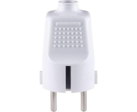 Прямая вилка TDM с заземлением, белая, c перфорацией, 10А, 250В SQ1806-0197 – изображение 4