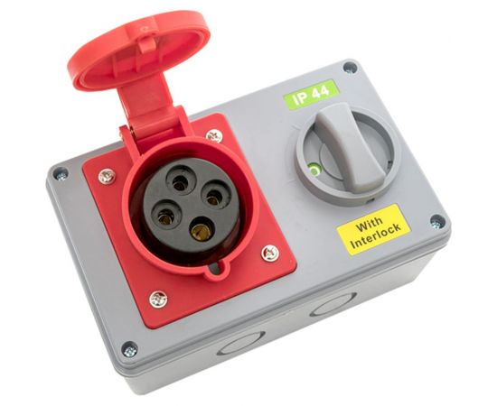 Розетка с блокировкой и выключателем EKF 1424 3Р+РЕ 32А 380В IP44 ps-1424-32-380 – изображение 8