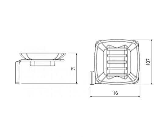 Мыльница IDDIS Slide матовое стекло, сплав металлов, SLIBSG0i42 – изображение 3