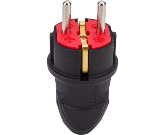 Прямая вилка AY-KA 16А 250В с заземлением, черный 7913500 – изображение 2