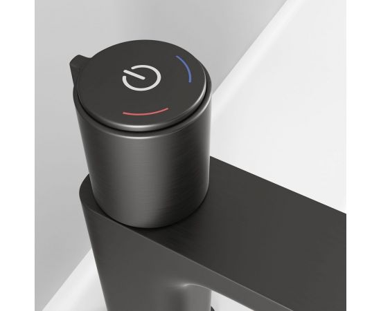 Смеситель для умывальника с инновационным управлением IDDIS Slide Push Control, графит SLIGMBTi01 – изображение 10
