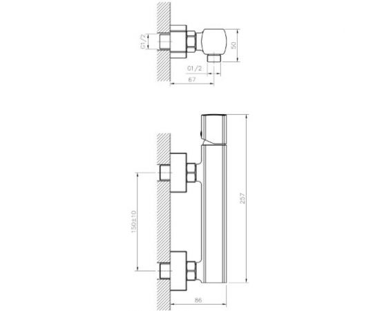Смеситель для душа MIXLINE 30k ML27-07 550764 – изображение 2