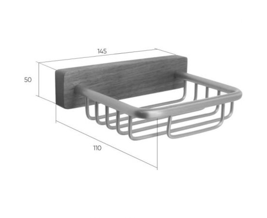 Мыльница BRONZE DE LUXE подвесная FOREST матовый хром 10703C – изображение 4
