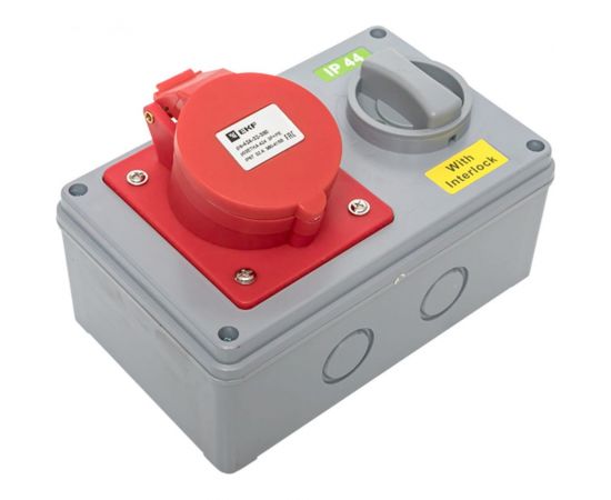 Розетка с блокировкой и выключателем EKF 1424 3Р+РЕ 32А 380В IP44 ps-1424-32-380 – изображение 5
