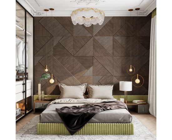 Стеновые панели 3D Artpole FIELDS-1 (гипсовые; дуб мелвилл; 600x600 мм; 1 шт) MMD-0008-1 – изображение 3