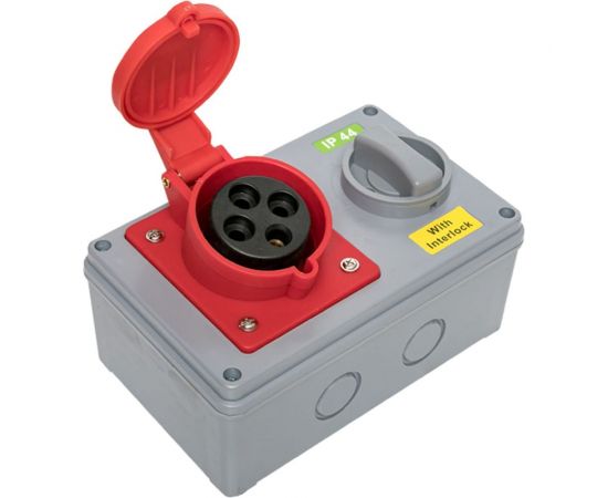 Розетка с блокировкой и выключателем EKF 1424 3Р+РЕ 32А 380В IP44 ps-1424-32-380 – изображение 4