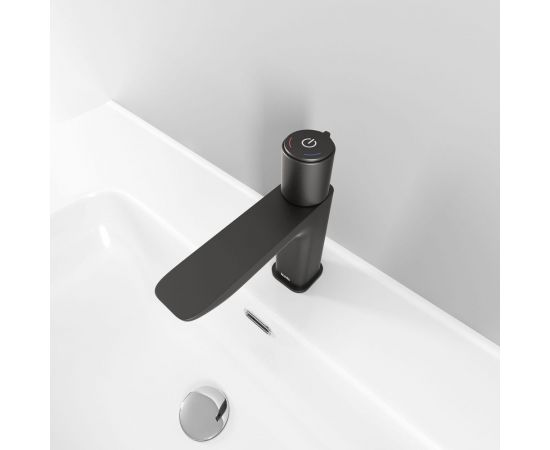 Смеситель для умывальника с инновационным управлением IDDIS Slide Push Control, графит SLIGMBTi01 – изображение 9