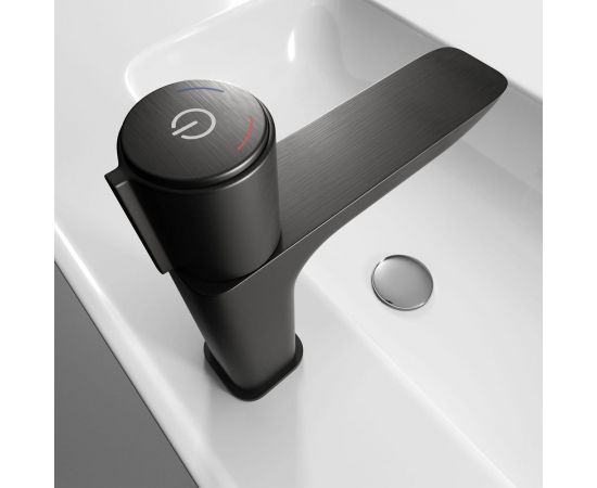 Смеситель для умывальника с инновационным управлением IDDIS Slide Push Control, графит SLIGMBTi01 – изображение 8