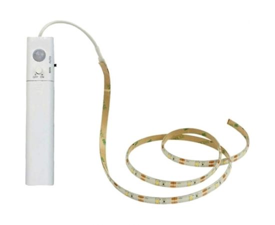 Подсветка для шкафов ГЕЛЕОС H1 на батарейки 4xAAA, теплый свет, лента 1м, LED-H1 
