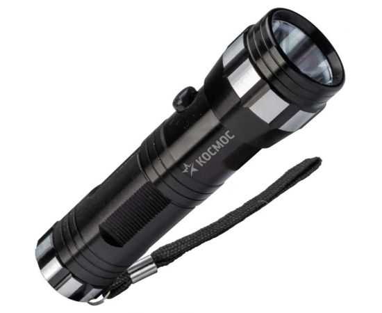 Ручной фонарь КОСМОС 1Вт LED/3xAAА/корпус алюминий/ремешок ручной, KOS108B 