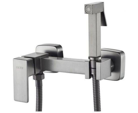 Смеситель для биде с гигиеническим душем OUTE из латуни, цвет титановый TH315Y 