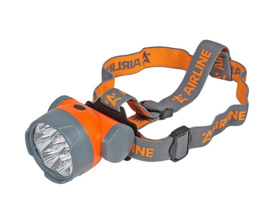 Налобный фонарь AIRLINE на батарейках LEDx7 большой AEBK003 