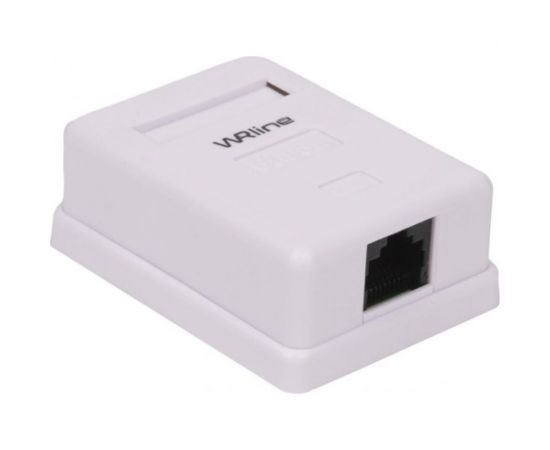 Одинарная неэкранированная компьютерная розетка WRline WR-WS-8P8C-C5E-1 RJ-45, категория 5e, внешняя, Dual IDC, цвет белый 505215 