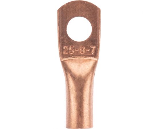 Медный наконечник REXANT ТМ 25-8-7 (25мм2 - d 8мм) упаковка 5 шт 07-5313-1 – изображение 3