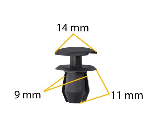 Автокрепеж для Acura Honda VAG 10 шт 3338676334FB КрепАвто 0035 – изображение 2