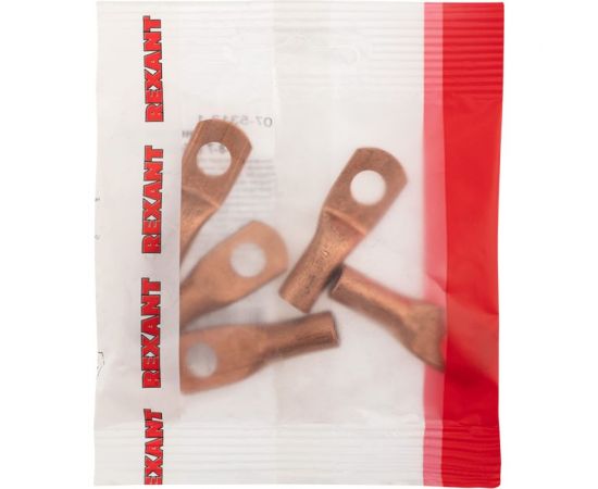 Медный наконечник REXANT ТМ 25-8-7 (25мм2 - d 8мм) упаковка 5 шт 07-5313-1 – изображение 2