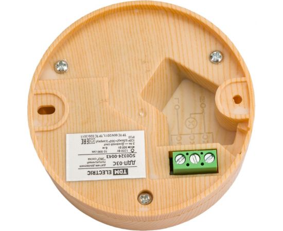 Датчик движения TDM ДДП-03С ""ЭКО"" 1200Вт, 10-900с, 6м, 3+Лк, 120 сбоку+360 сверху градусов, IP33, сосна SQ0324-0043 – изображение 4