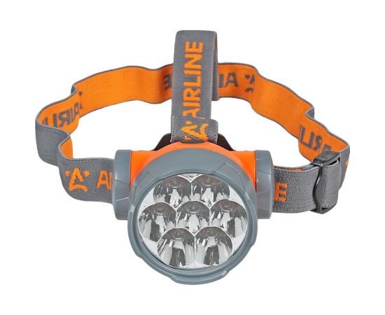 Налобный фонарь AIRLINE на батарейках LEDx7 большой AEBK003 – изображение 2
