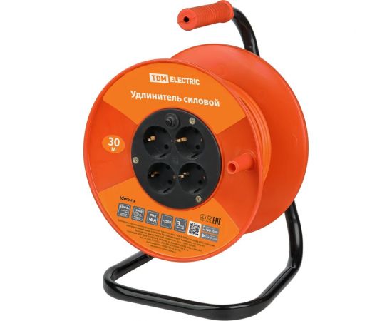 Силовой удлинитель TDM УКз16-004 4 места/30м, ПВС 3х1,5 SQ1301-0534 – изображение 5