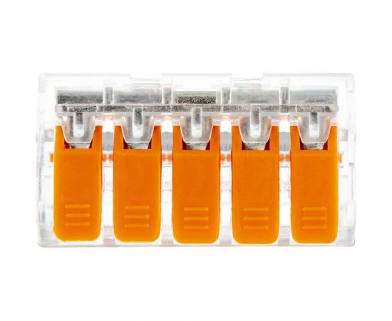 Соединительные монтажные клеммы duwi с рычажком прозрачные СМК 223-415 25мм2 50 шт. 26748 5 – изображение 3