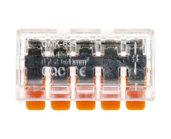 Соединительные монтажные клеммы duwi с рычажком прозрачные СМК 223-415 25мм2 50 шт. 26748 5 – изображение 8