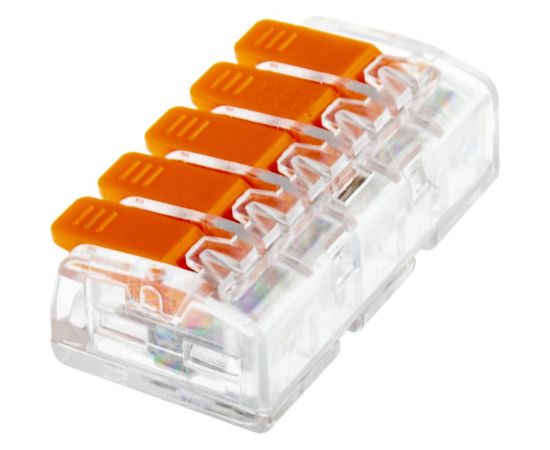 Соединительные монтажные клеммы duwi с рычажком прозрачные СМК 223-415 25мм2 50 шт. 26748 5 – изображение 9