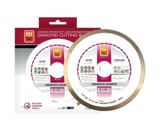 Диск алмазный отрезной Ceramics Granite 820501CRMG 1A1R (200х1.6х10х25.4 мм) ПАИ 4820235010362 