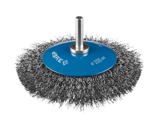Щетка коническая (100 мм; 0.3 мм витая стальная проволока) для дрели ЗУБР 35230-100_z02 