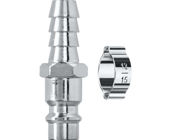 Переходник KRAFTOOL штуцер ""елочка"" 10 мм - рапид штуцер, с хомутом 06597-10 