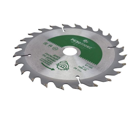 Диск пильный по дереву с твердосплавными пластинами (160x20-30-32 мм; 24Т) РЕЗОЛЮКС 61150 – изображение 3