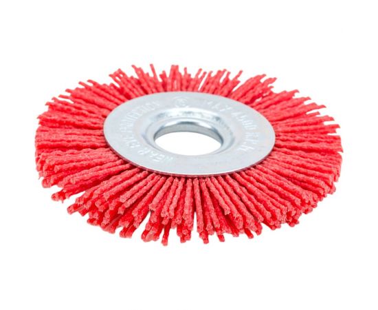 Корщетка-колесо нейлоновая Профи 100х22.2 мм FIT 38793 – изображение 3