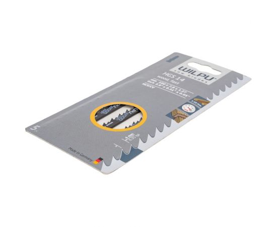 Пилка по дереву HGS 14 (5 шт; 100х7.8х1.27 мм; 75 мм; 6.35 TPI; HCS/CV) WILPU 236000005 – изображение 3