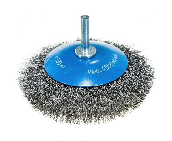 Щетка коническая (100 мм; 0.3 мм витая стальная проволока) для дрели ЗУБР 35230-100_z02 – изображение 2