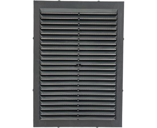Решетка вентиляционная вытяжная серия В графит (130x190 мм, пластик) ВИЕНТО 1319В-графит 