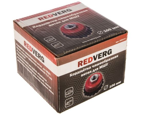 Кордщетка чашеобразная витая (100 мм; М14) для МШУ REDVERG 6623604 – изображение 2