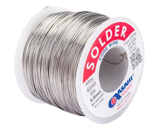 Припой (0.6 мм, 0.25 кг, Sn60/Pb40, HF533 флюс RMA) ASAHI 00-00001189 – изображение 3