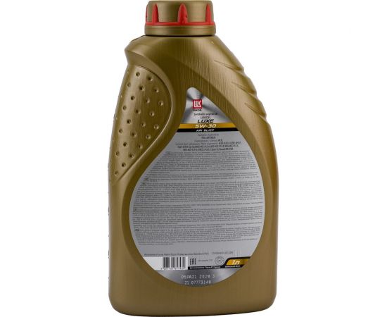 Моторное масло Лукойл ЛЮКС синтетическое SAE 5W-30, API SL/CF, 1 л 196272 – изображение 2