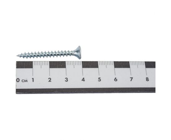 Шуруп крепежная техника белый цинк, 4,5x40 30 шт. 11351 – изображение 2