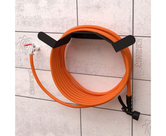 Держатель-органайзер для садового шланга EMBODIMENT настенный, черный EMB-WOH-U-B – изображение 4