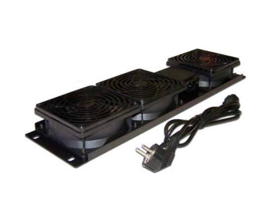 Блок 3-х вентиляторов TWT 19"", вертикальный, без термостата, 3U TWT-CB-FANV3-RACK 