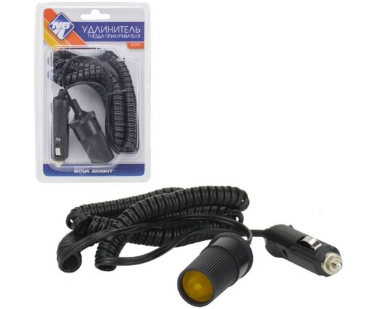 Удлинитель гнезда прикуривателя Nova Bright 4 метра, 12 в 47751 