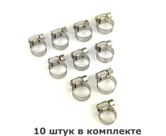 Червячный хомут HG 6-12 мм, 10 шт. 4962077 – изображение 5