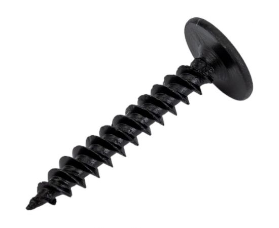 Саморез с прессшайбой КРЕП-КОМП острый, чёрный, фосфат, 4,2х25, 800 шт. пшоч25ф – изображение 4