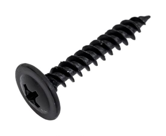 Саморез с прессшайбой КРЕП-КОМП острый, чёрный, фосфат, 4,2х25, 800 шт. пшоч25ф – изображение 3
