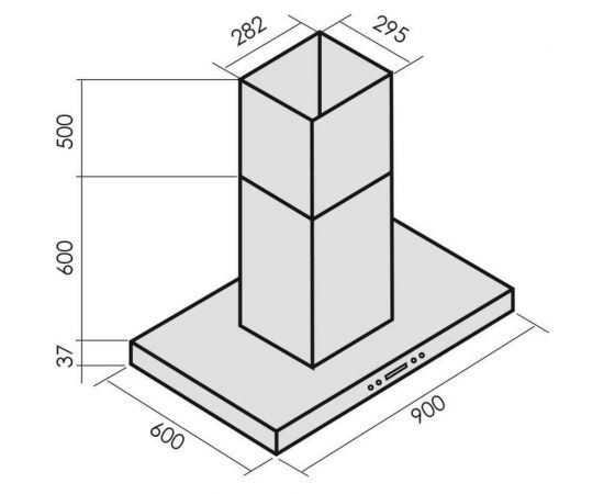 Кухонная вытяжка MBS SALVIA 190 ISLAND INOX 3909 – изображение 2