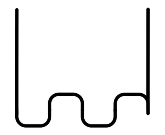Скоба крупная змейка (100 шт; 0.6 мм) для ремонта пластика RedHotDot ST06002 – изображение 2